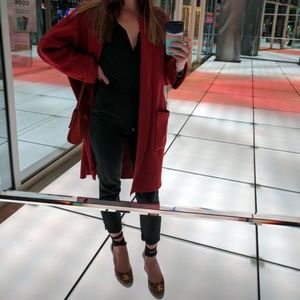 100% wool Oversized sweater jacket